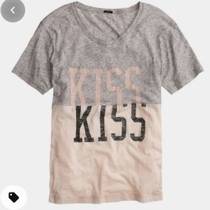 J.Crew vintage cotton kiss kiss tee size small